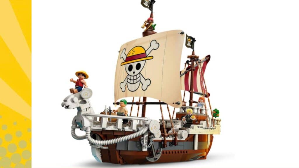 LEGO One Piece Going Merry Pirate Ship 75639 met Straw Hat-vlag en minifiguren