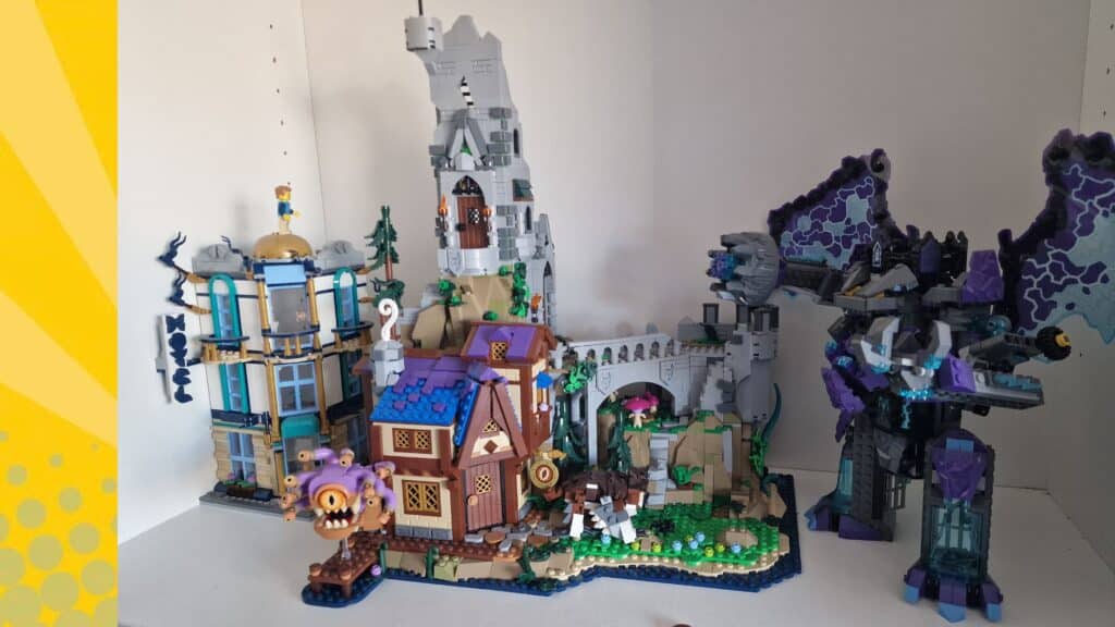 LEGO sets in boekenkast op de plank