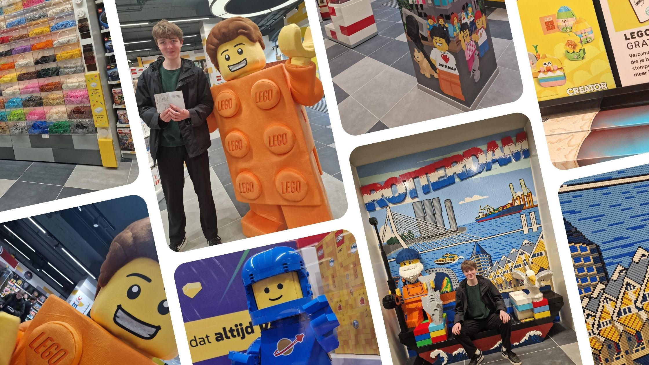 Persopening LEGO Store Rotterdam maart 2026, collage