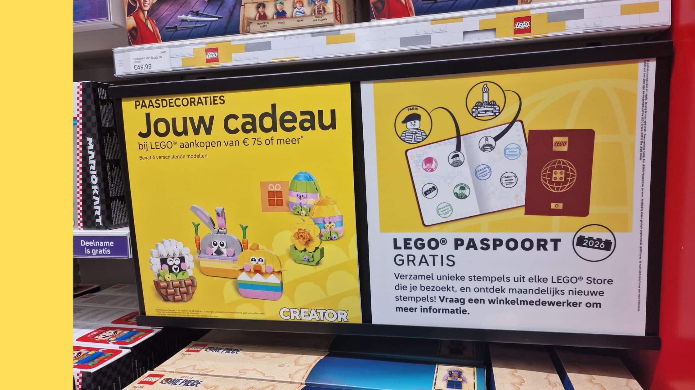 LEGO Paspoort actie en paascadeau aanbieding in LEGO Store Rotterdam